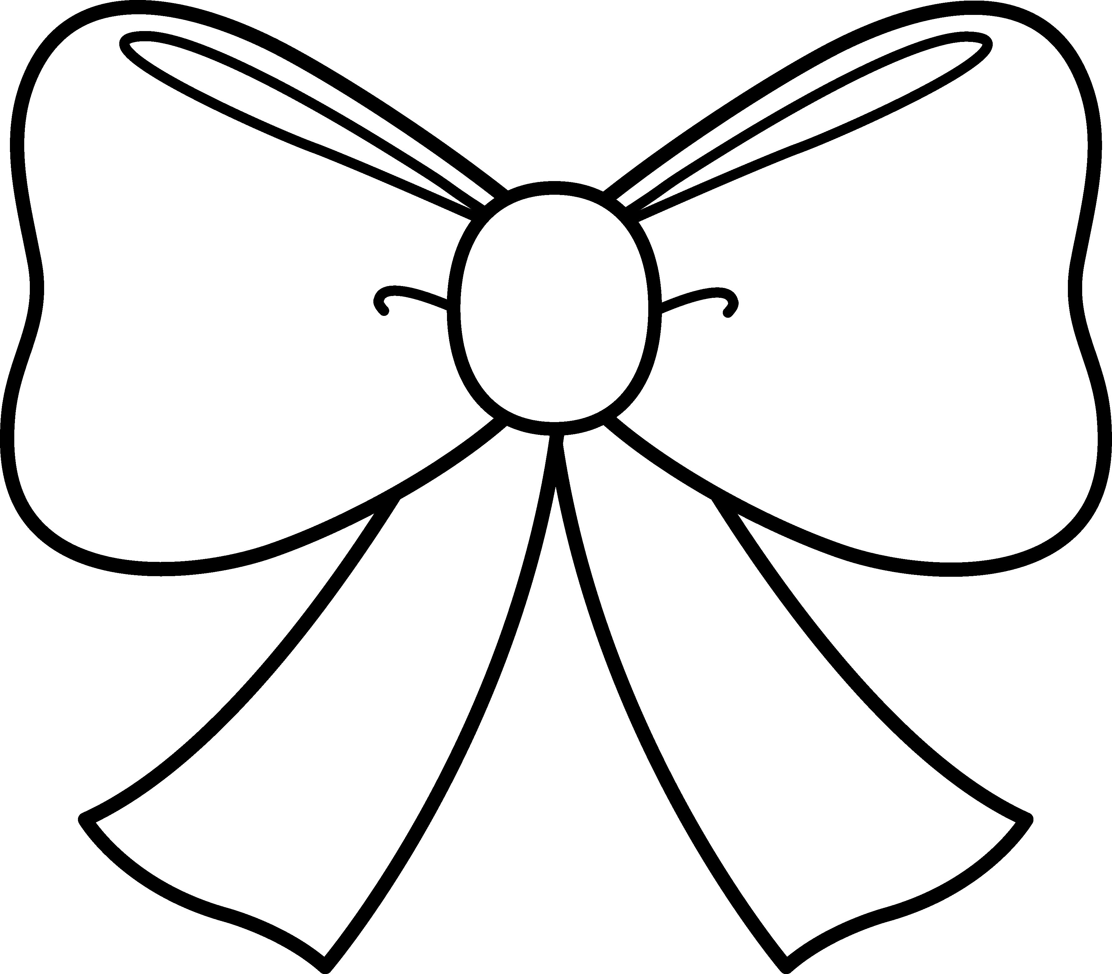 Free coloring pages bow clipart christmas bows bow drawing