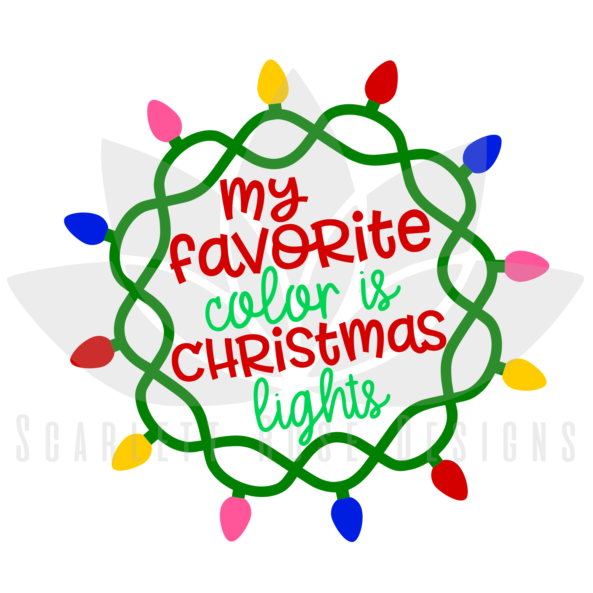 Christmas lights svg christmas lights are my favorite color
