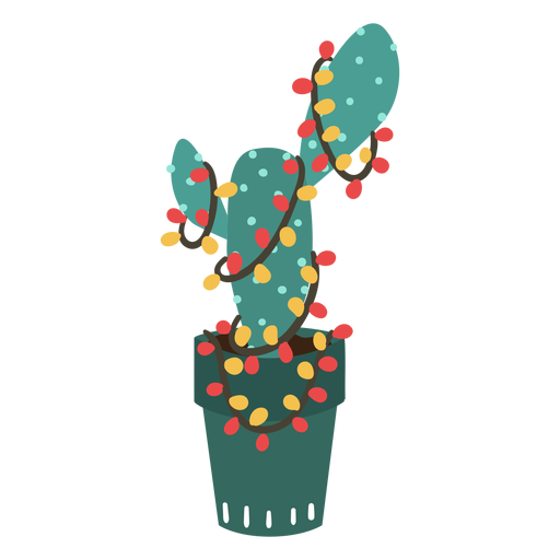Simple christmas cactus png svg design for t