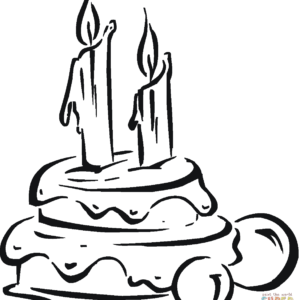 Cake coloring pages printable for free download