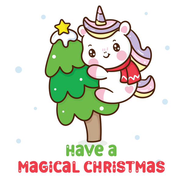 Have a magical christmas unicorn card â