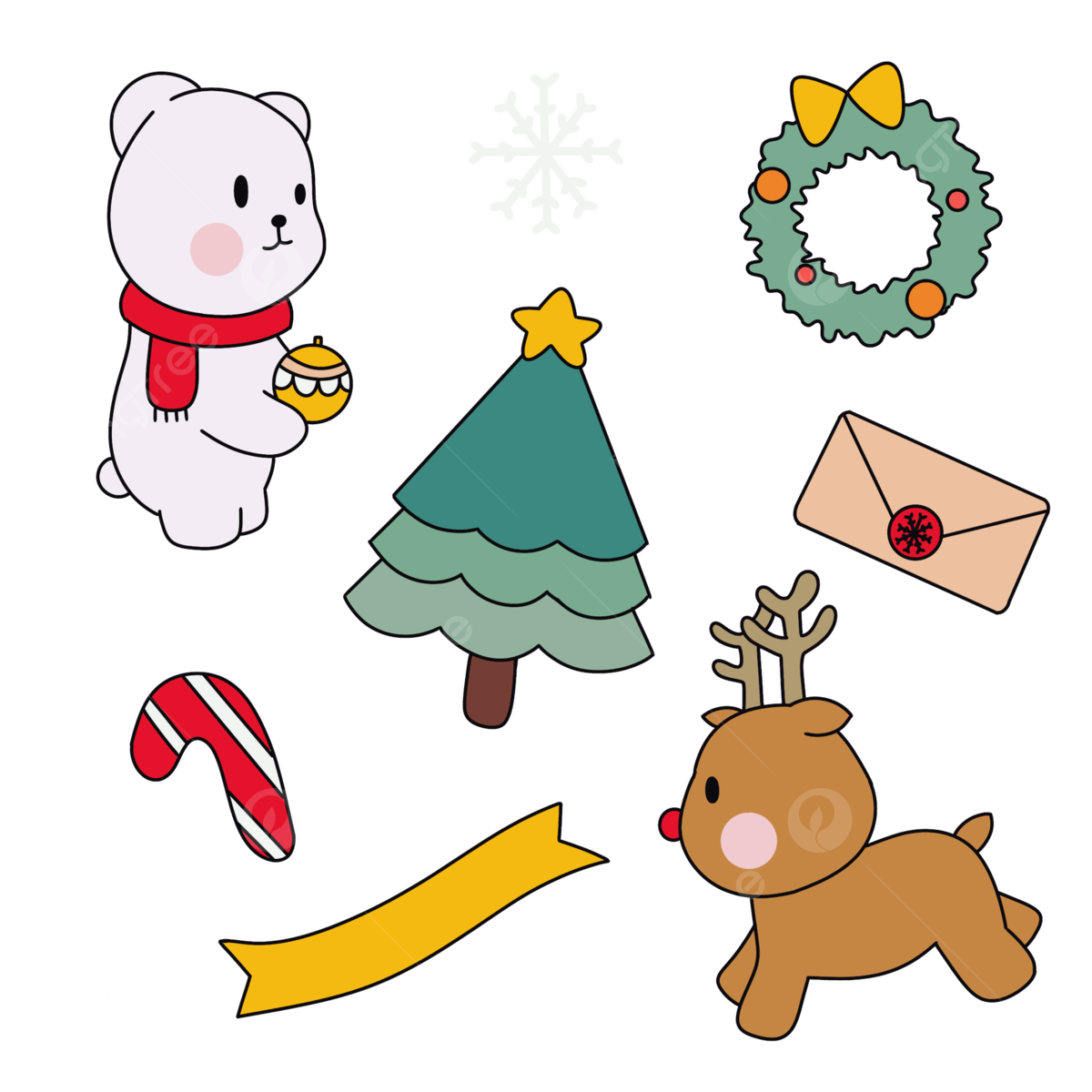 Christmas bear png transparent images free download vector files