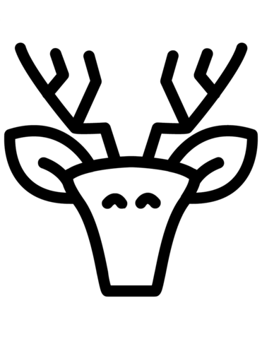 Christmas deer coloring page free printable coloring pages