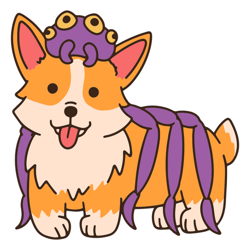 Halloween spider corgi dog png svg design for t