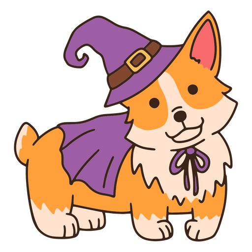 Halloween witch corgi dog png svg design for t