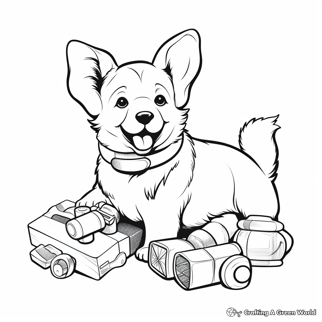 Corgi coloring pages