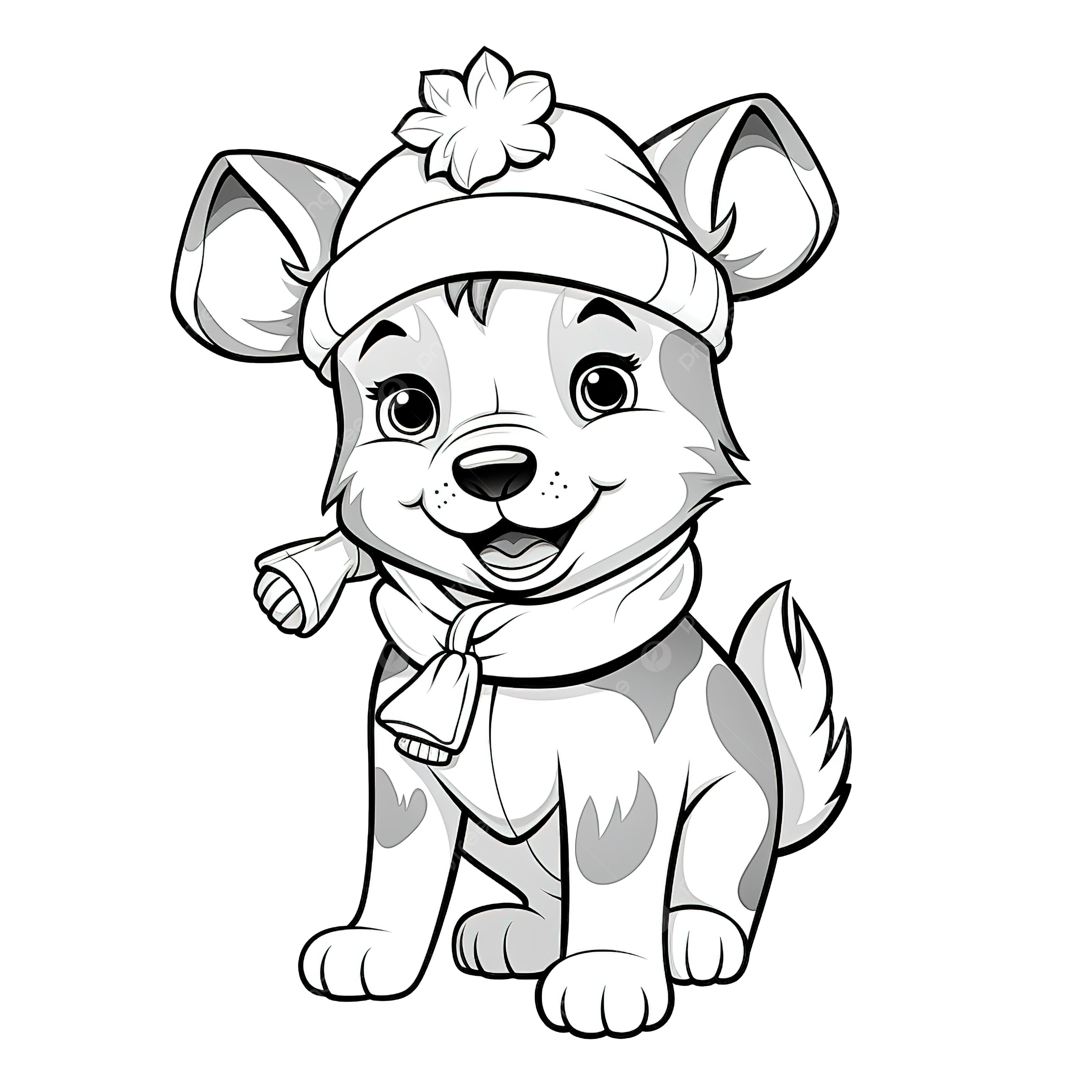 Cute dog in santa hat png transparent images free download vector files