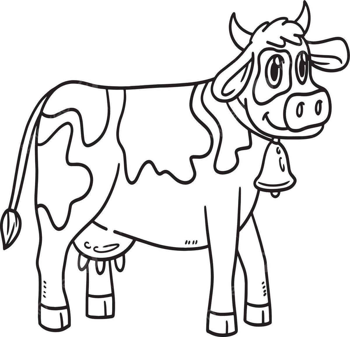 Cow animal isolated coloring page for kids design toddler tail vector design toddler tail png and vector with transparent background for free download