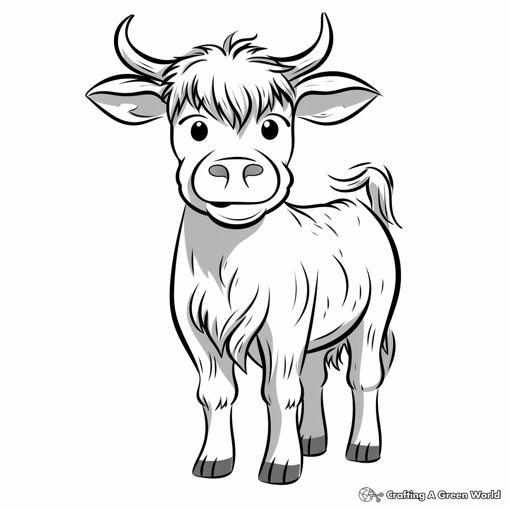 Highland cow coloring pages