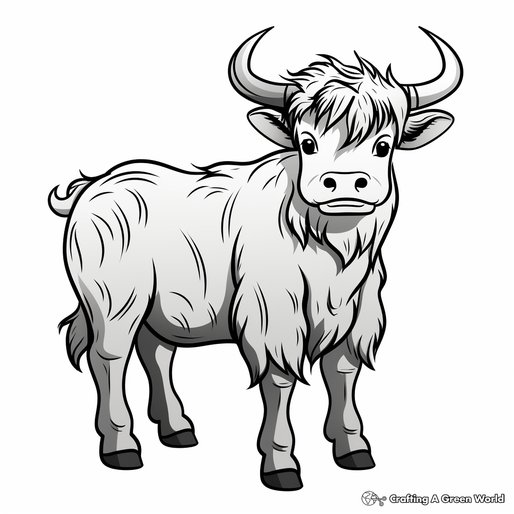 Highland cow coloring pages