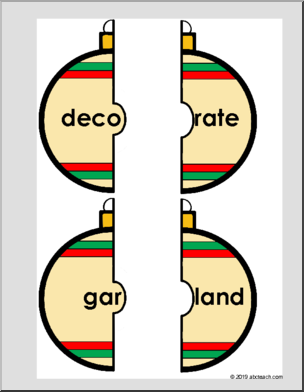 Christmas ornament word puzzles
