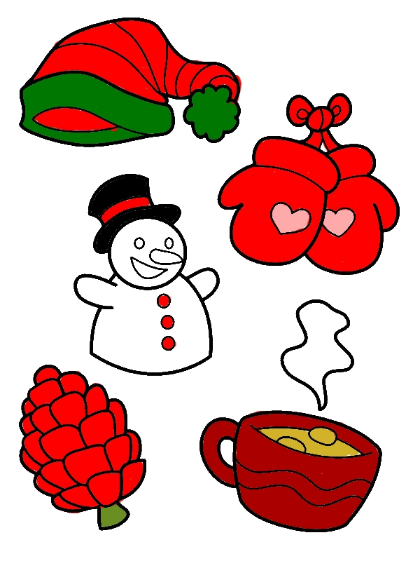 All kind of winter season symbols coloring page by years old robert l nichols in rose coloring pages coloring pages colorful art