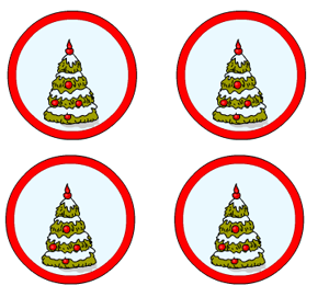 Free printable christmas cupcake toppers round labels