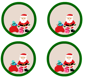 Free printable christmas cupcake toppers round labels