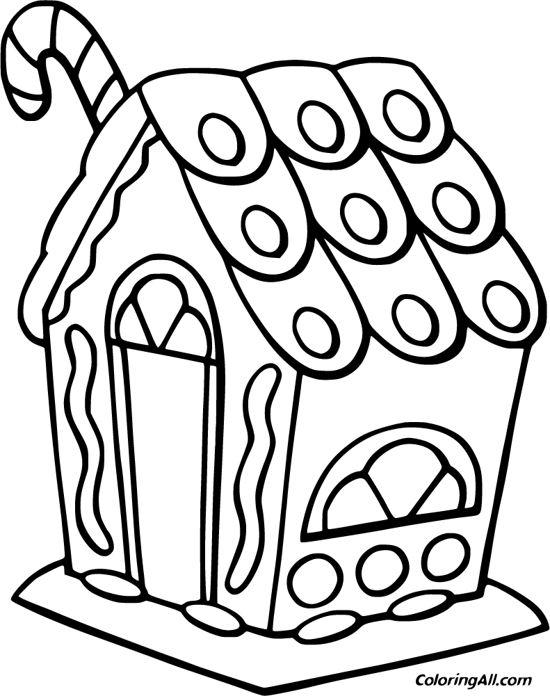 Free printable gingerbread house coloring pages in vector format easy to print from anâ coloring pages christmas pictures to color christmas coloring pages