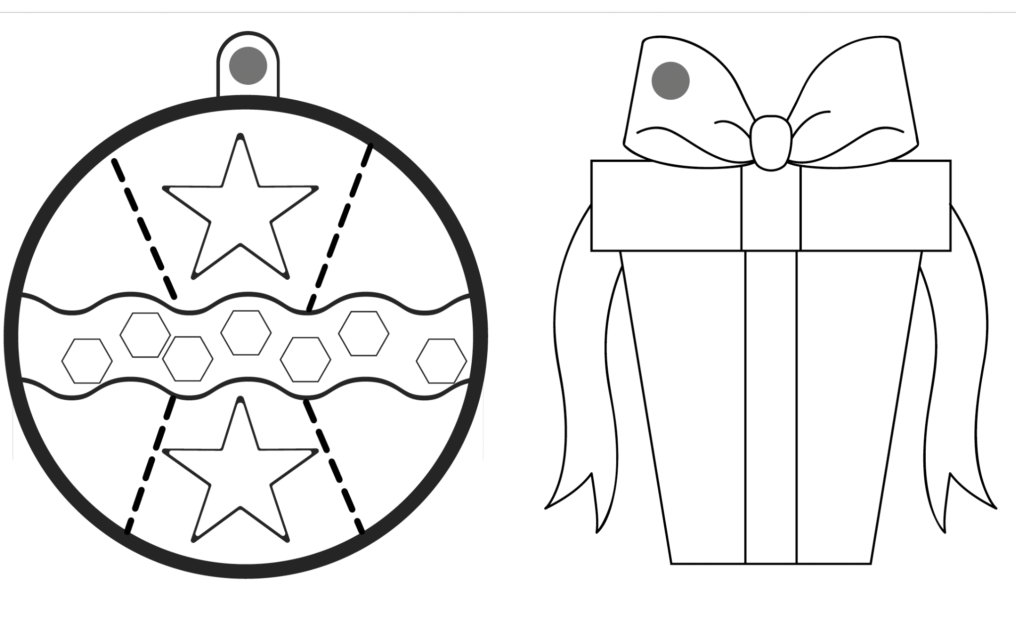 Colorful christmas ornaments for kids