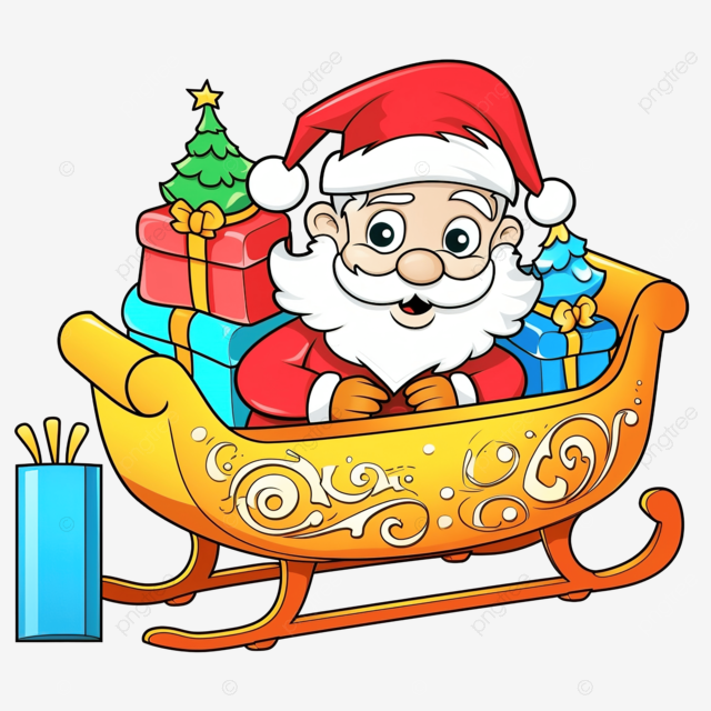Coloring book for kids sleigh cartoon character christmas theme christmas coloring sled christmas kids png transparent image and clipart for free download