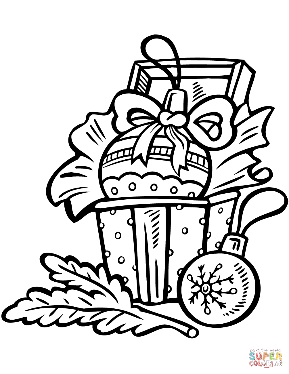 Christmas ornaments coloring page free printable coloring pages