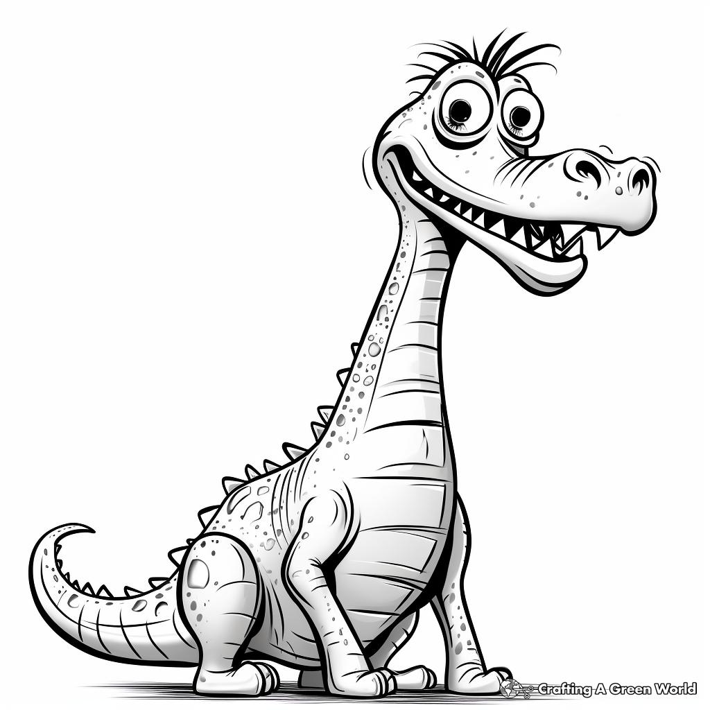 Long neck dinosaur coloring pages