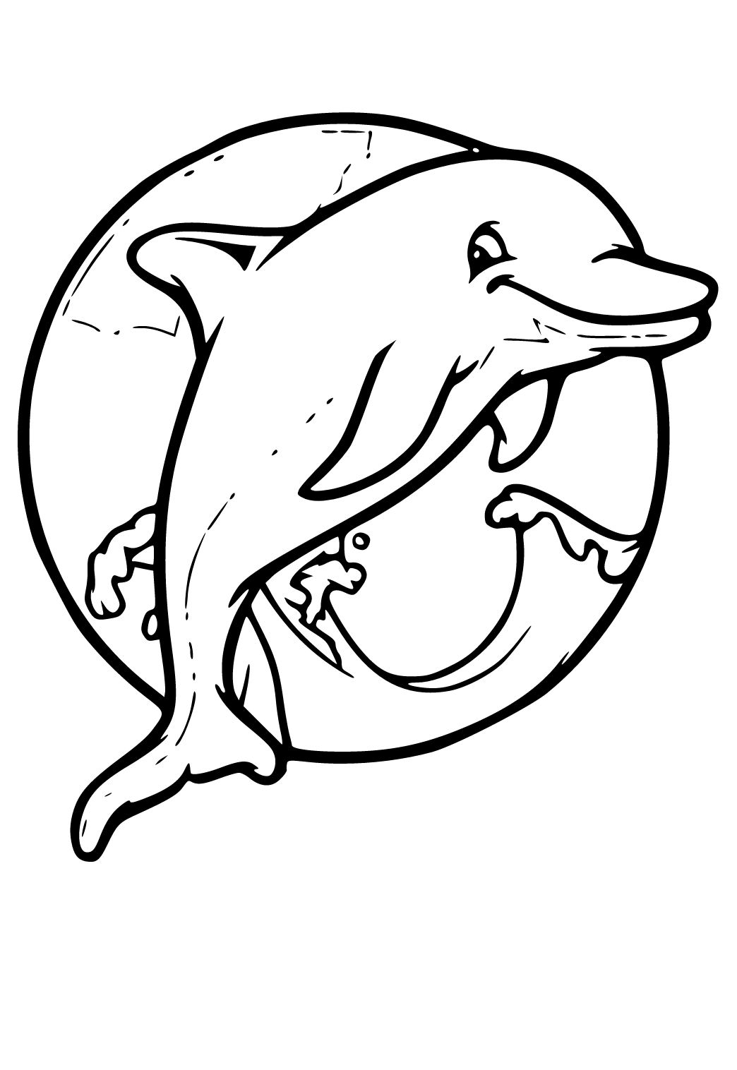 Free printable dolphin easy coloring page sheet and picture for adults and kids girls and boys