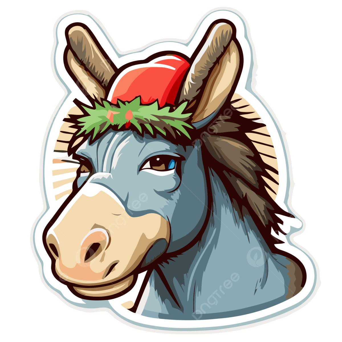 Christmas donkey vector png vector psd and clipart with transparent background for free download