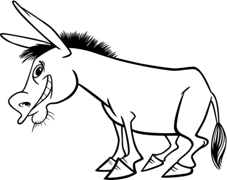 Cartoon donkey png vector psd and clipart with transparent background for free download