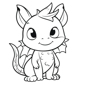 Simple dragon outline png transparent images free download vector files