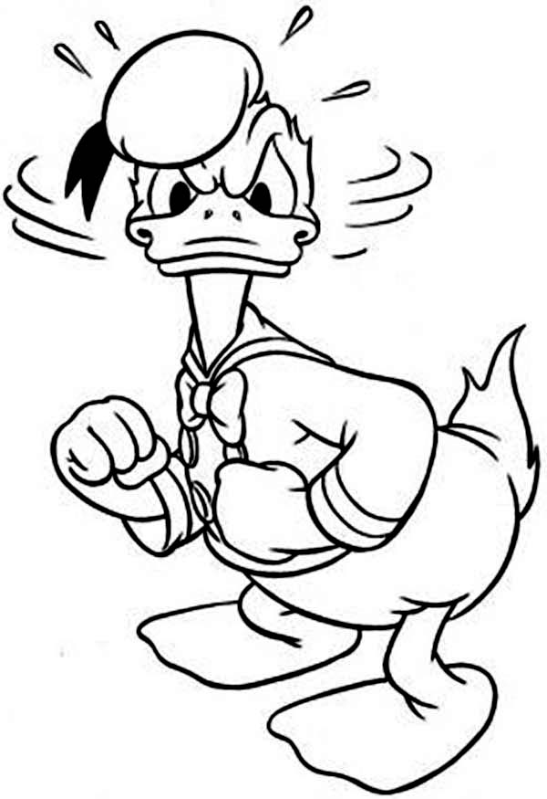 Angry donald duck coloring pages