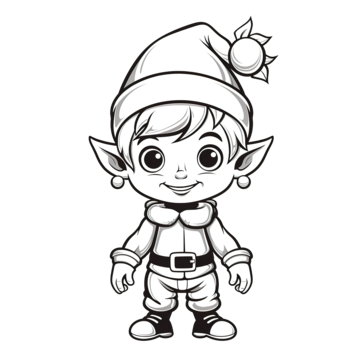 Christmas elf coloring pages free printable christmas elf for coloring coloring pages outline sketch drawing vector christmas drawing wing drawing ring drawing png and vector with transparent background for free download