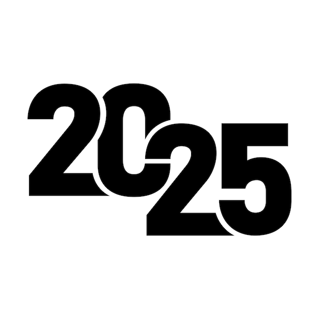 Premium vector new year text typography design