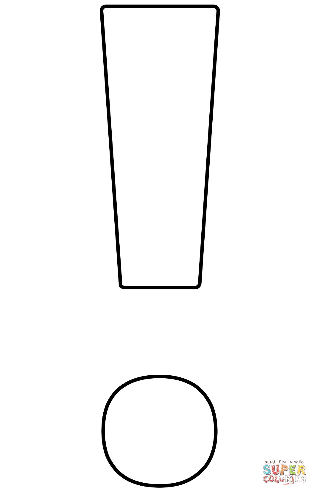 Red exclamation mark emoji coloring page free printable coloring pages