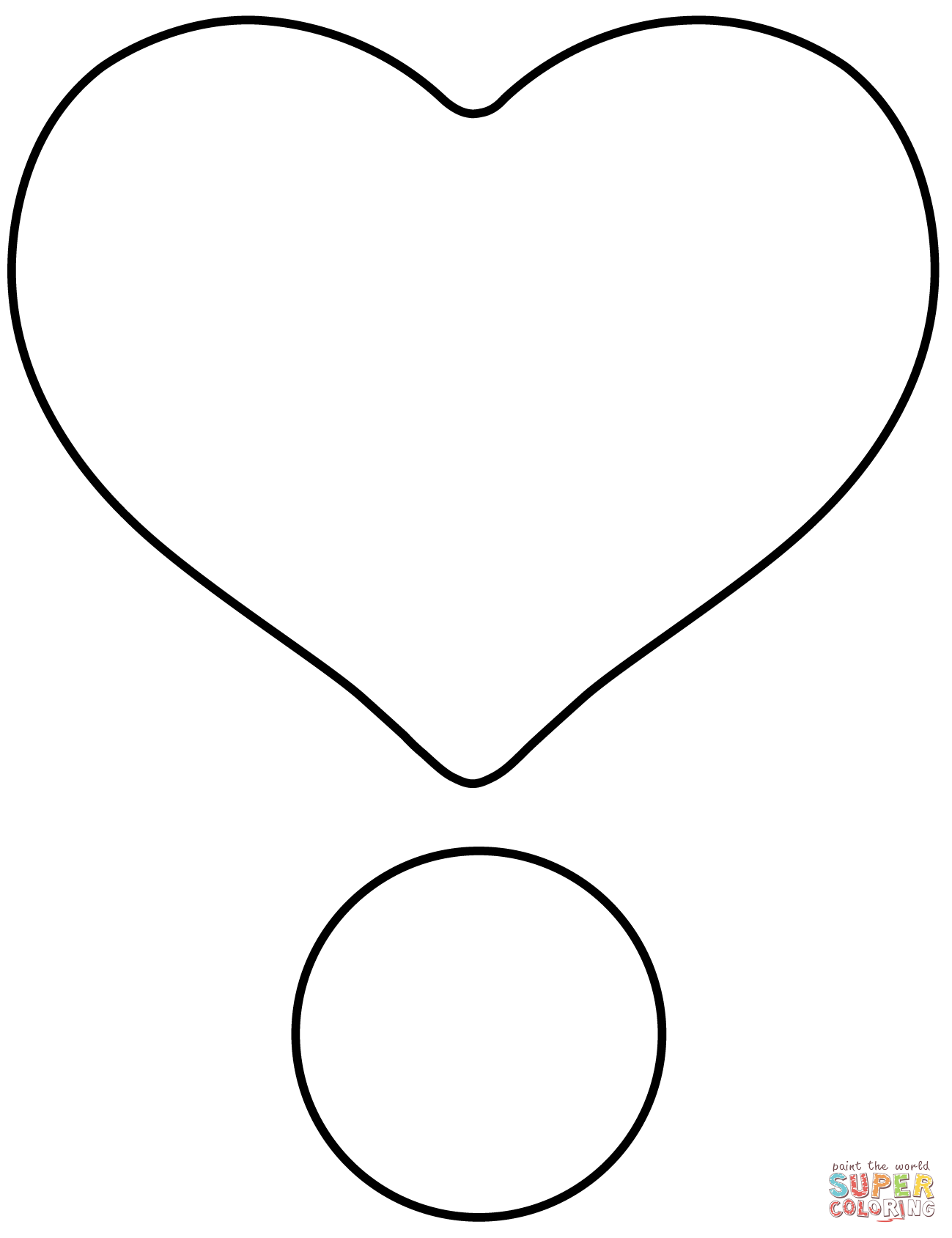 Heart exclamation emoji coloring page free printable coloring pages