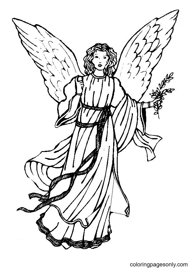 Christmas angels coloring pages printable for free download