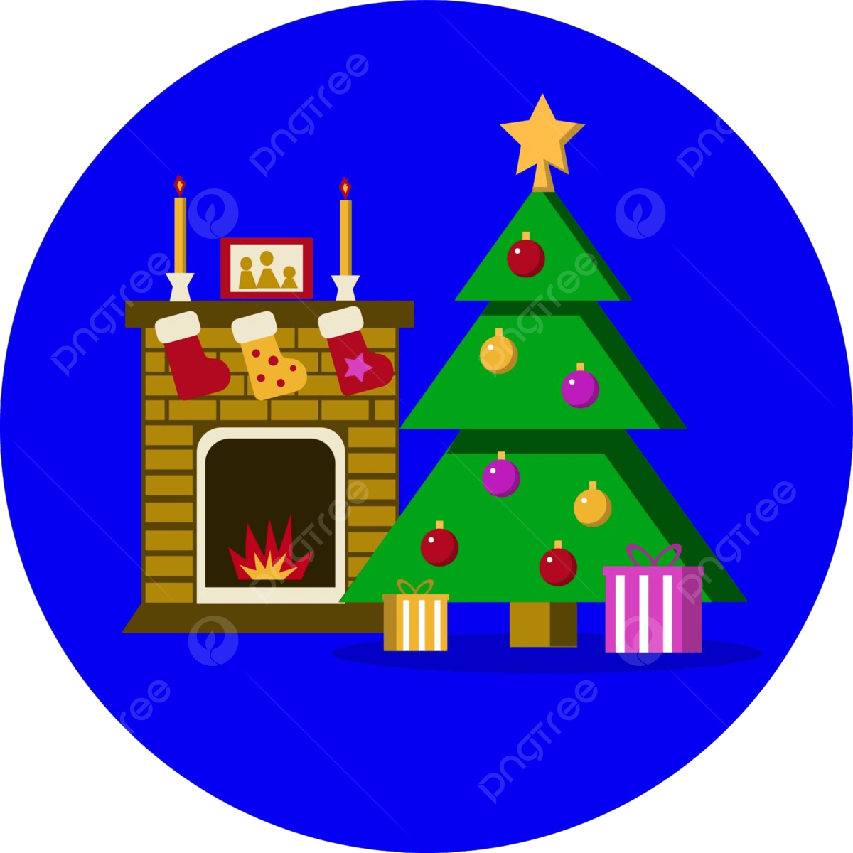 Santa fireplace vector art png images free download on
