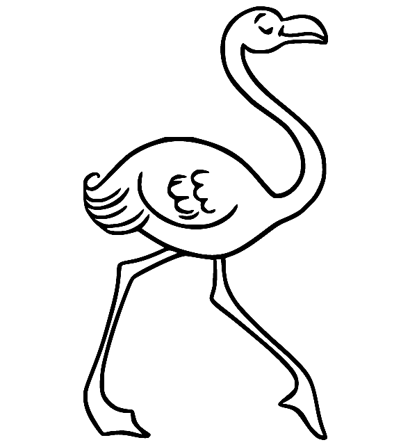 Christmas flamingo coloring page