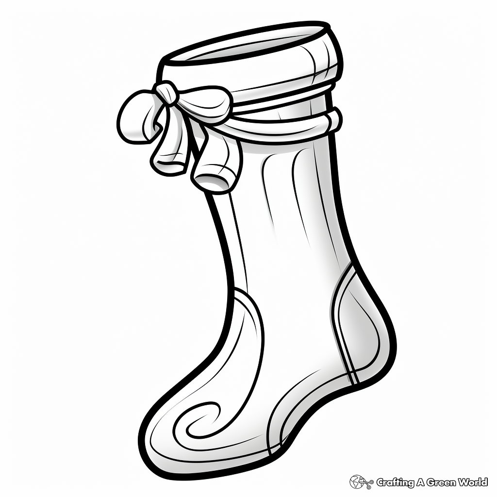 Stocking coloring pages