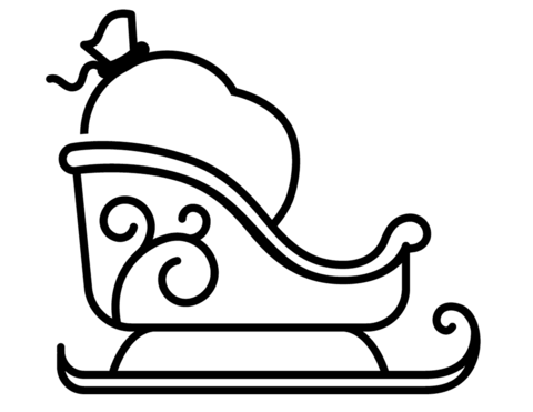 Christmas santas sledge coloring page free printable coloring pages