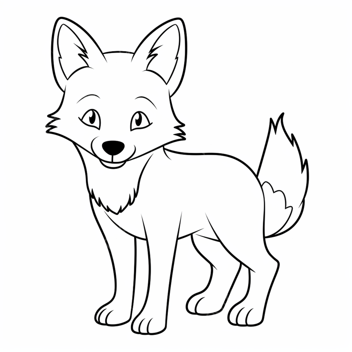 White and black coloring page of a red fox fox drawing ring drawing color drawing png transparent image and clipart for free download