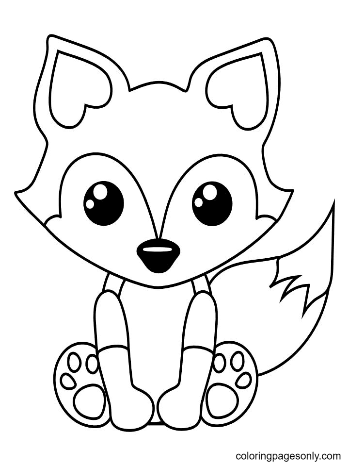 Fox coloring pages printable for free download