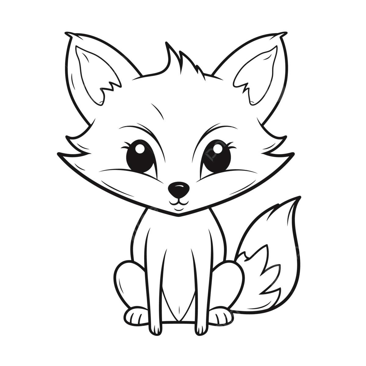 Cute fox coloring page outline sketch drawing vector fox drawing wing drawing ring drawing png and vector with transparent background for free download