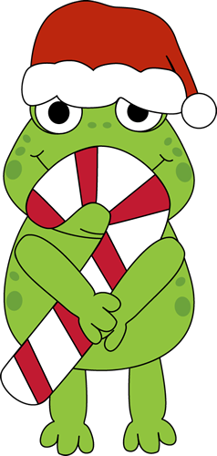 Christmas frog with candy cane clip art christmas drawing frog art xmas drawing