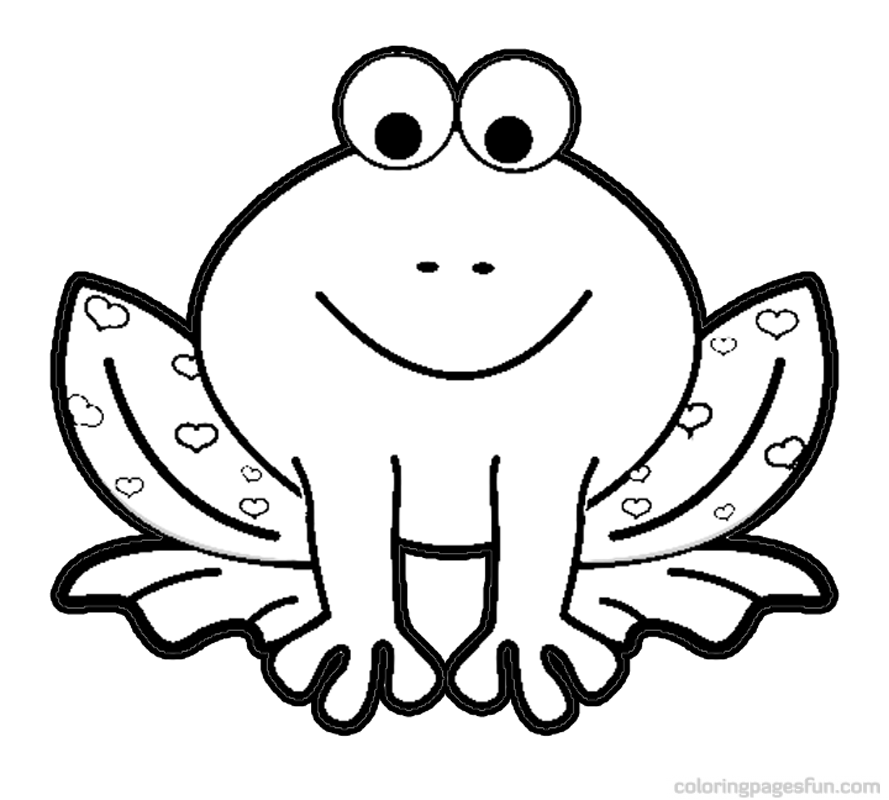 Frog coloring clipart