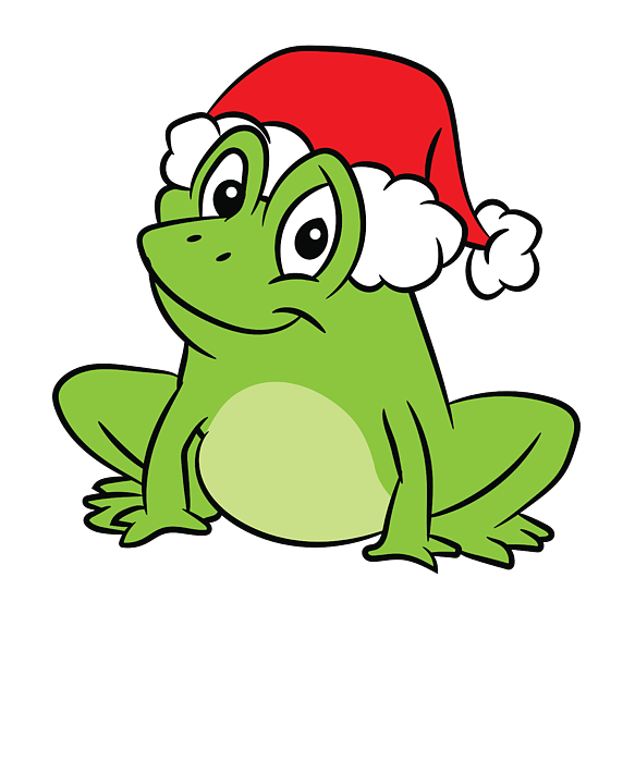 Frog with santa hat funny frogs merry christmas frog shower curtain by eq designs