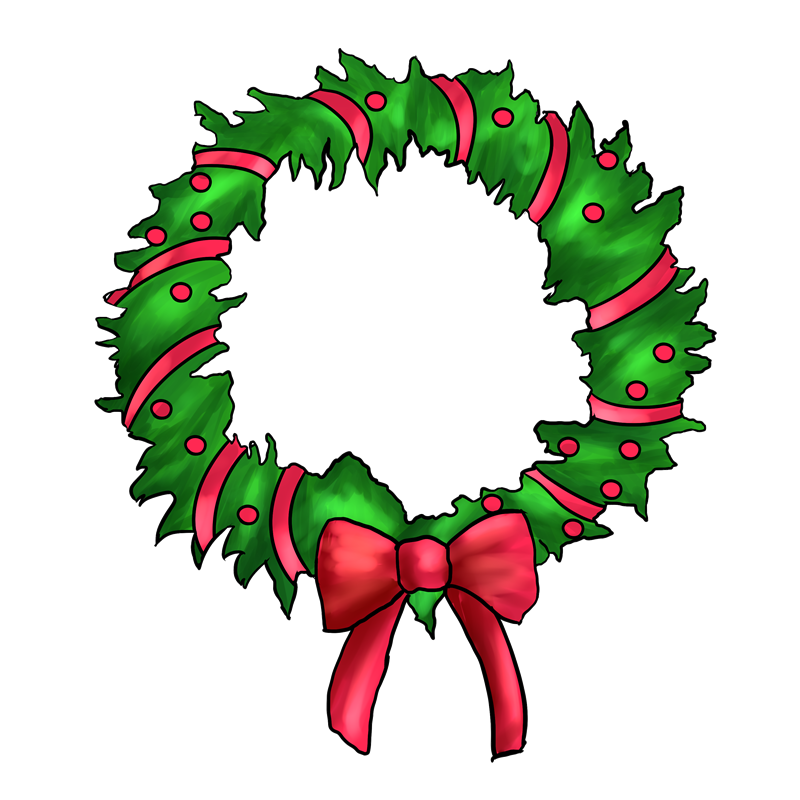 Christmas wreath clip art clipart panda