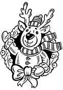 Christmas wreath coloring pages free coloring pages