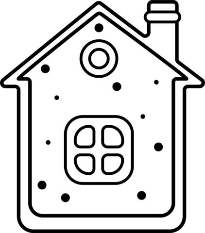 Gingerbread house coloring page free printable coloring pages