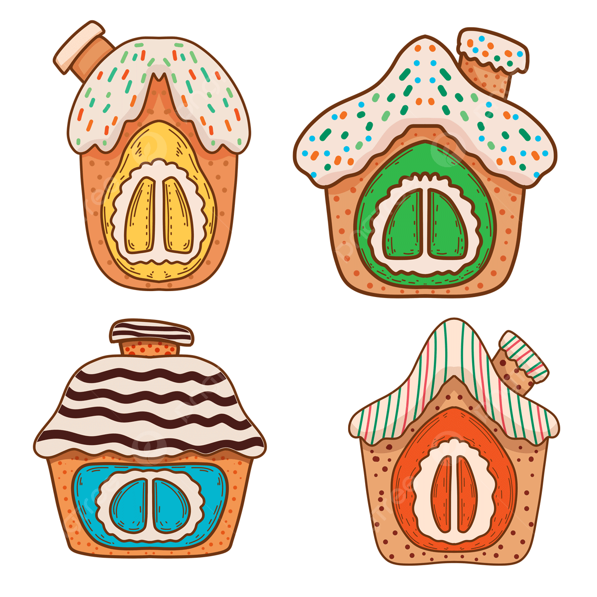 Christmas gingerbread house clipart png images christmas gingerbread house cartoon color christmas gingerbread house candy house gingerbread png image for free download
