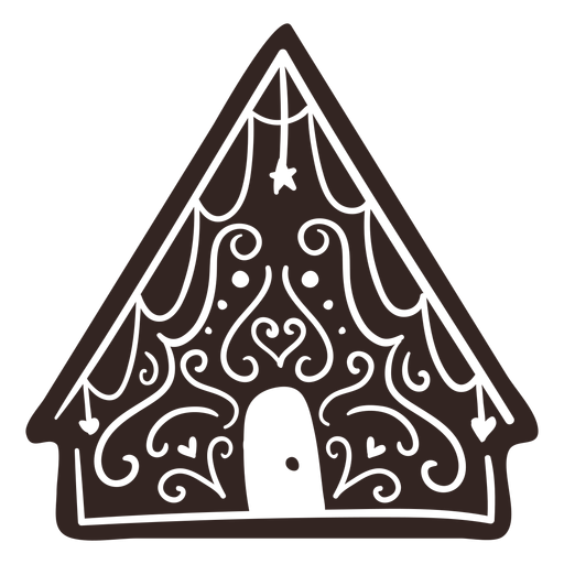 Cookie house gingerbread detailed silhouette png svg design for t