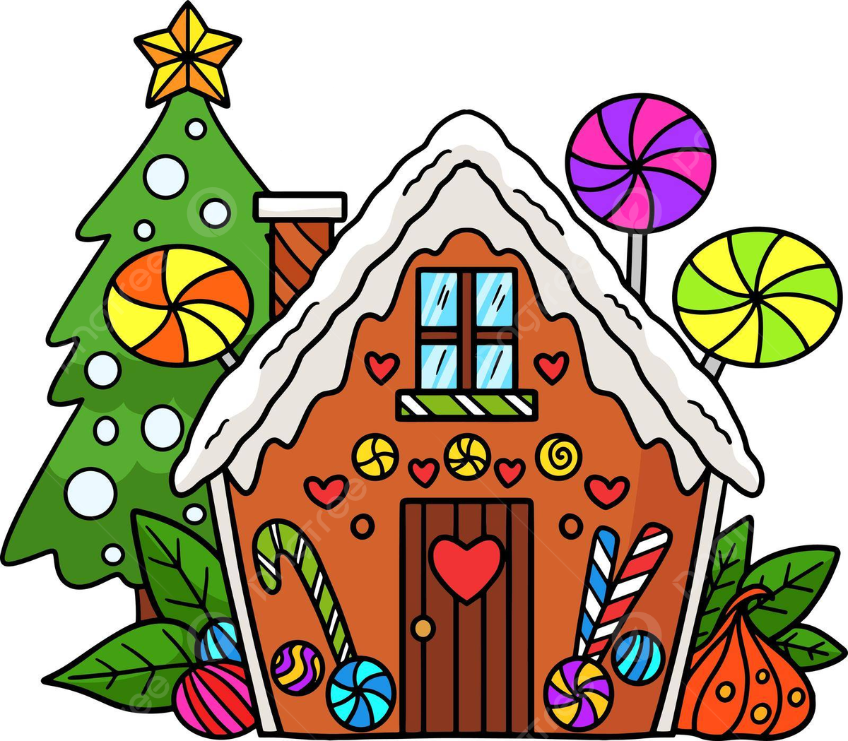 Christmas gingerbread cartoon colored clipart colored filled color holy vector colored filled color holy png and vector with transparent background for free download
