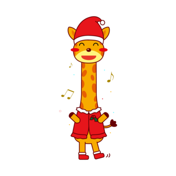 Christmas giraffe vector art png images free download on